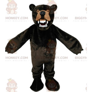 Mycket arg brun björn BIGGYMONKEY™ maskotdräkt. brunbjörnsdräkt