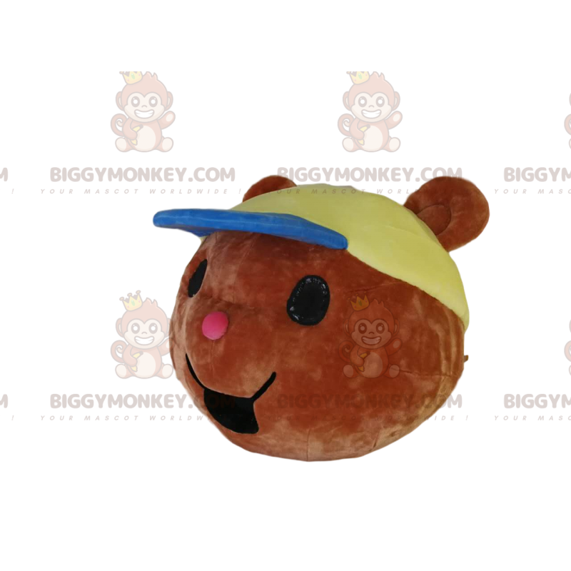 Brown Bear Cub BIGGYMONKEY™ Mascot Costume Head, with Cap –
