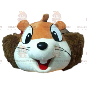 Eekhoorn BIGGYMONKEY™ mascottekostuum hoofd met een grote
