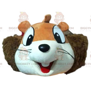 Squirrel BIGGYMONKEY™ Mascot Costume Head With A Big Grin –