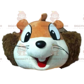 Squirrel BIGGYMONKEY™ Mascot Costume Head With A Big Grin –