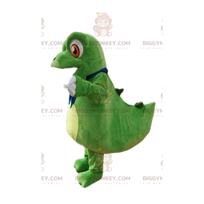 BIGGYMONKEY™ Costume da mascotte Piccolo dinosauro verde con