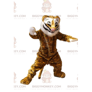 Costume da mascotte Tiger BIGGYMONKEY™ con criniera bianca e