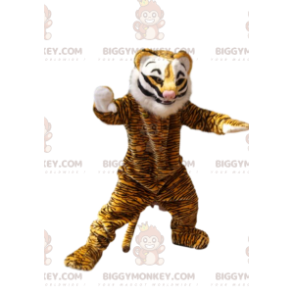 Disfraz de mascota Tiger BIGGYMONKEY™ con melena blanca y