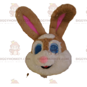 Tête de Costume de mascotte BIGGYMONKEY™ de lapin marron et