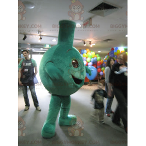 Grosse Costume de mascotte BIGGYMONKEY™ verte et souriante -