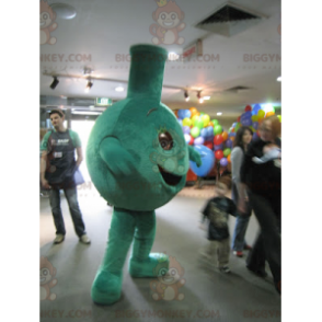 Fett lächelndes grünes BIGGYMONKEY™ Maskottchen-Kostüm -