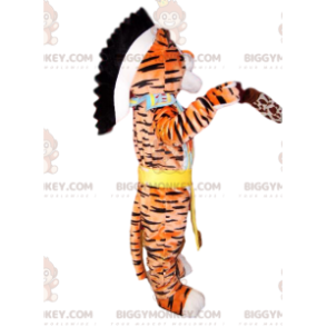 Costume da mascotte Tiger BIGGYMONKEY™ con costume da nativo