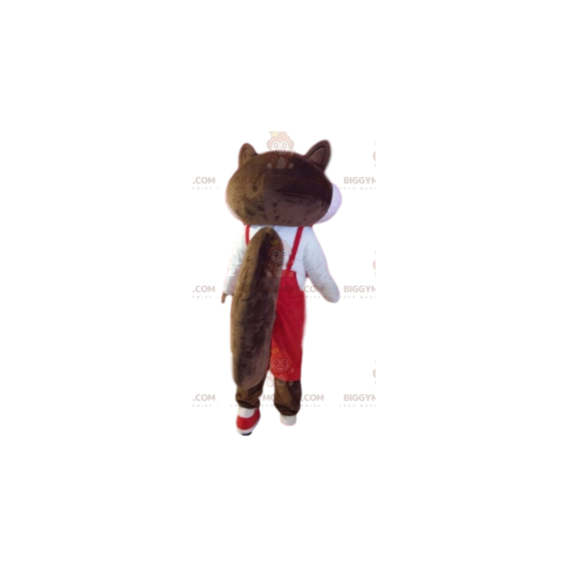 Costume de mascotte BIGGYMONKEY™ d'écureuil marron et blanc