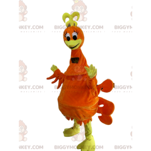BIGGYMONKEY™ Mascottekostuum Wacky Orange Chick met mooie gele