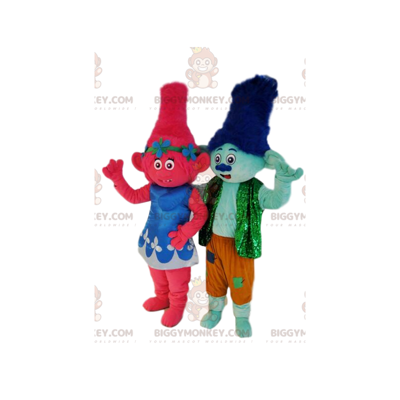 Duo de Costume de mascotte BIGGYMONKEY™ de petits ogres fushia