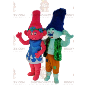 Duo de Costume de mascotte BIGGYMONKEY™ de petits ogres fushia