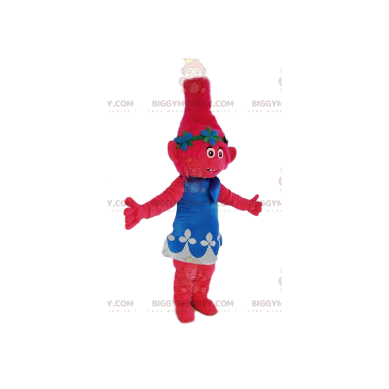 BIGGYMONKEY™ Fuchsia Little Ogress maskotkostume med blå og