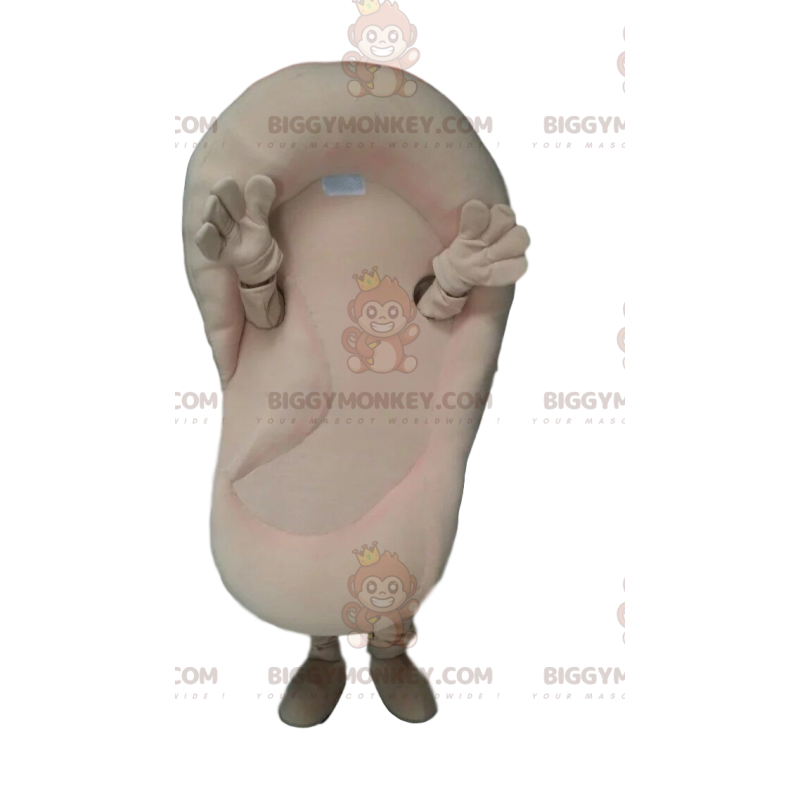 Cream big ear BIGGYMONKEY™ mascot costume. ear costume –