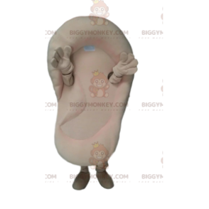 Cream big ear BIGGYMONKEY™ mascot costume. ear costume –