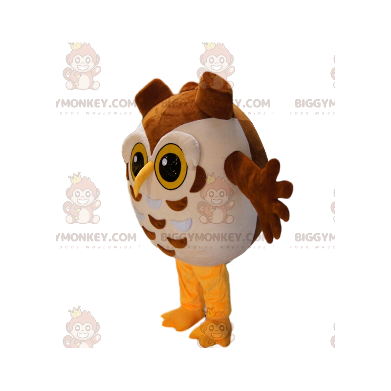 All Round Yellow and Brown Owls BIGGYMONKEY™ Mascot Costume -