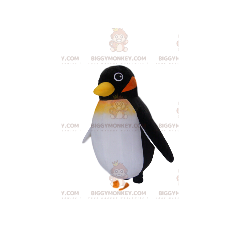 Little Black Penguin BIGGYMONKEY™ maskottiasu. pingviini-asu -