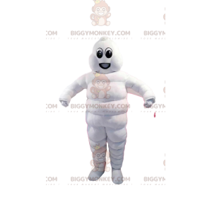Zeer enthousiaste Michelin-man BIGGYMONKEY™ mascottekostuum -