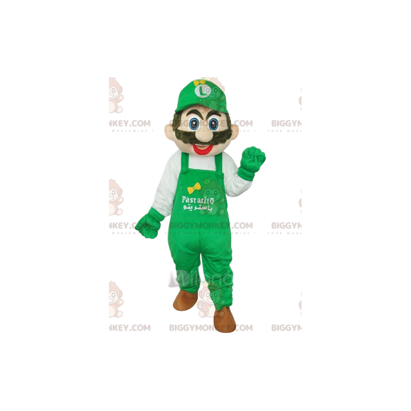 BIGGYMONKEY™ Costume da mascotte di Luigi, il compagno Mario di