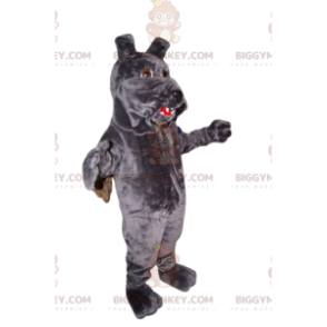 BIGGYMONKEY™ Costume da mascotte Cane grigio con grandi labbra