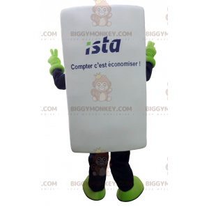 Costume de mascotte BIGGYMONKEY™ de thermostat blanc géant -