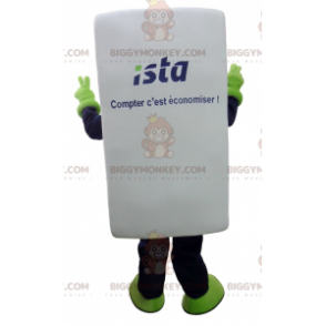 Costume de mascotte BIGGYMONKEY™ de thermostat blanc géant -