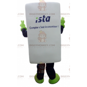 Costume mascotte BIGGYMONKEY™ termostato gigante bianco -