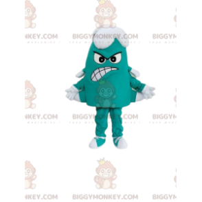 BIGGYMONKEY™ Mascot Costume Little Green and White Monster with
