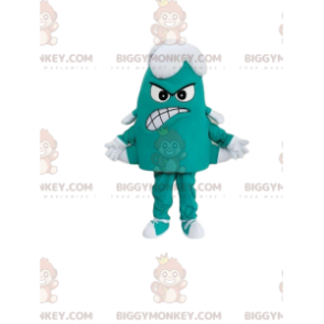 BIGGYMONKEY™ Mascottekostuum Klein groen en wit monster met zes