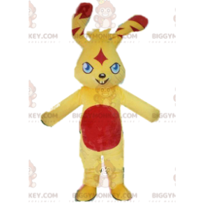 BIGGYMONKEY™ Mascottekostuum Little Yellow & Red Bunny With A