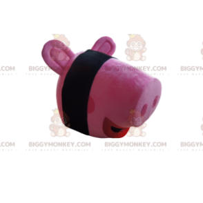 Cabeza de disfraz de mascota Pink Pig BIGGYMONKEY™ -