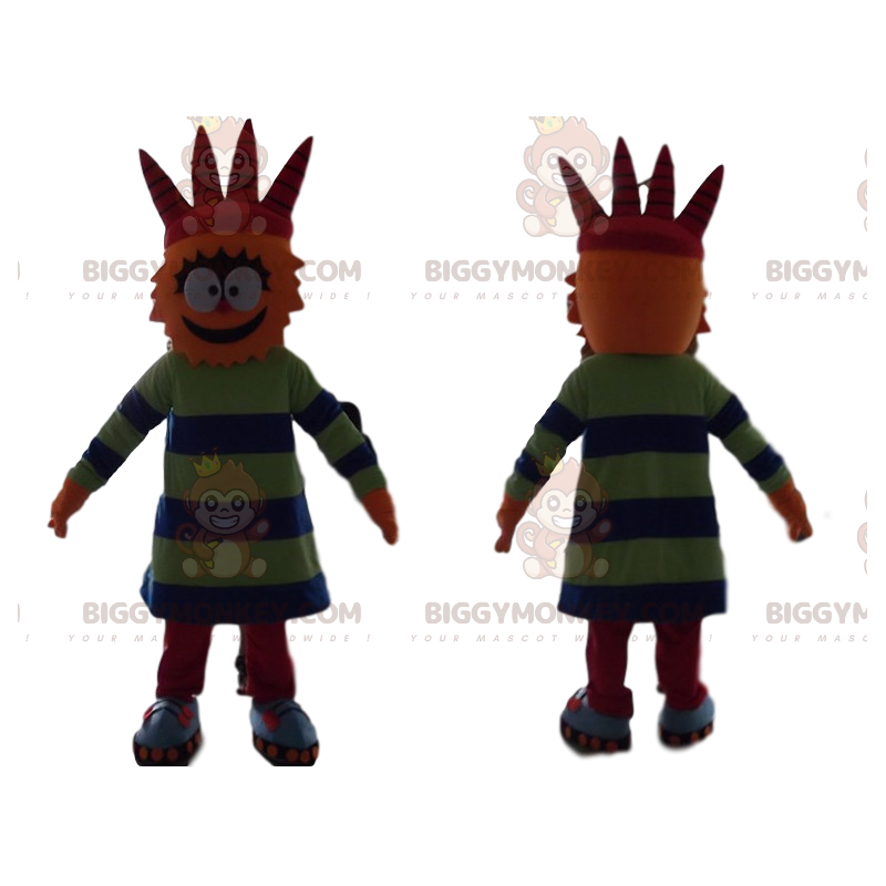 Costume de mascotte BIGGYMONKEY™ de personnage orange rigolo