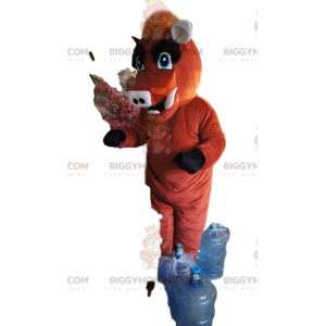 Disfraz de mascota de jabalí marrón BIGGYMONKEY™ con una