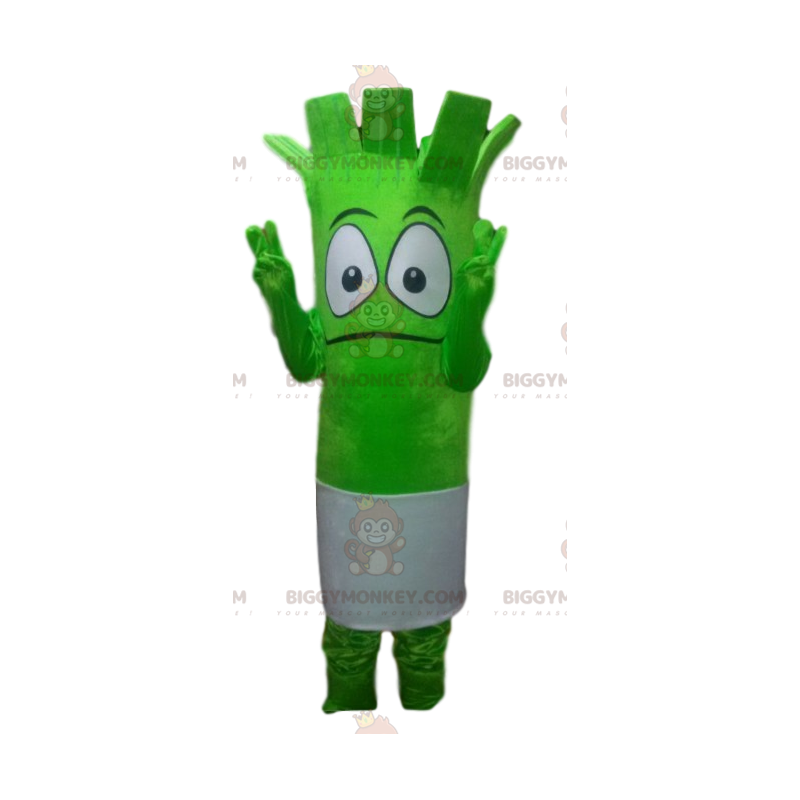 Costume mascotte BIGGYMONKEY™ personaggio occhi grandi verde