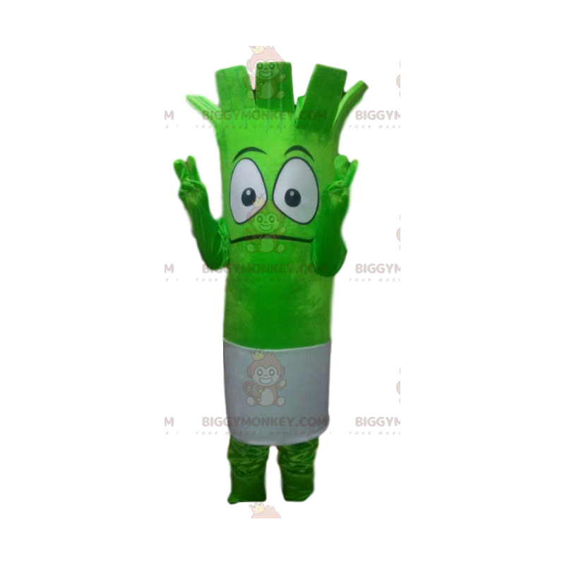 Neon Green Big Eyes Character BIGGYMONKEY™ Mascot Costume -