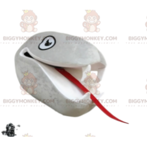 Tête de Costume de mascotte BIGGYMONKEY™ de serpent gris avec