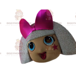 Tête de Costume de mascotte BIGGYMONKEY™ de fille avec des