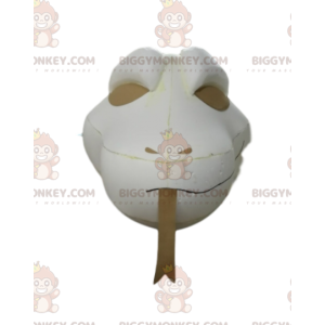 Witte slang BIGGYMONKEY™ mascottekostuum hoofd. slangenpak -