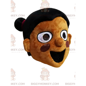 Cabeza de disfraz de mascota BIGGYMONKEY™ de niña muy