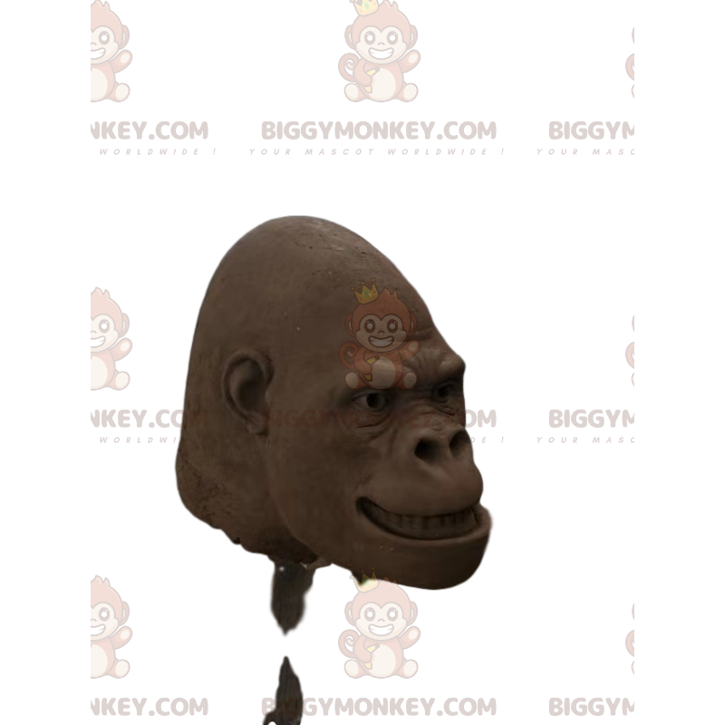 Brauner Gorilla BIGGYMONKEY™ Maskottchen-Kostümkopf. Gorilla