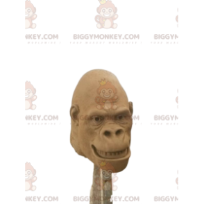 Ruskea Gorilla BIGGYMONKEY™ maskotti-asun pää. Gorilla-asun pää