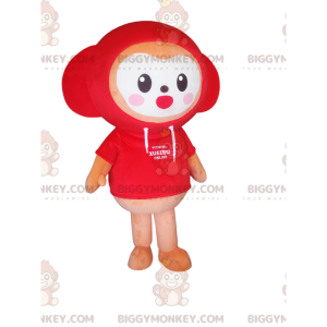 BIGGYMONKEY™ costume mascotte di orsacchiotto arancione con