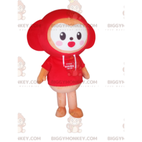 BIGGYMONKEY™ mascottekostuum van een kleine oranje teddybeer