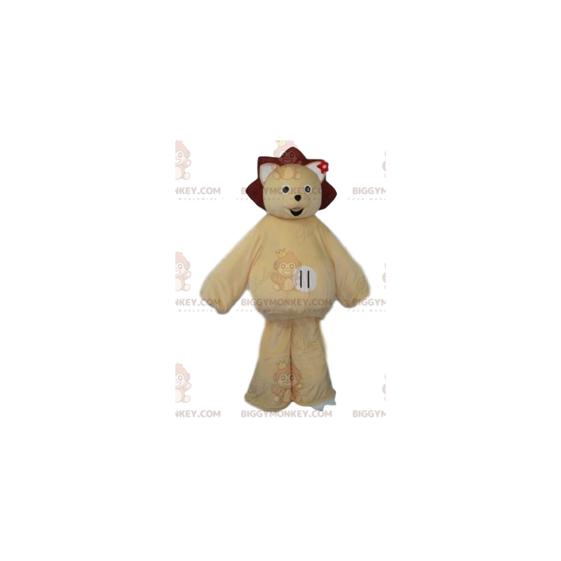BIGGYMONKEY™ costume mascotte da cucciolo di orso sorridente