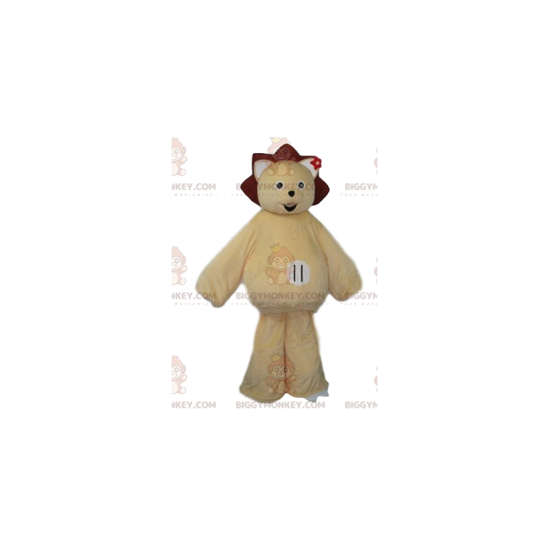 BIGGYMONKEY™ mascot costume of smiling bear cub with a crown