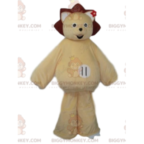 Traje de mascote BIGGYMONKEY™ de filhote de urso sorridente com