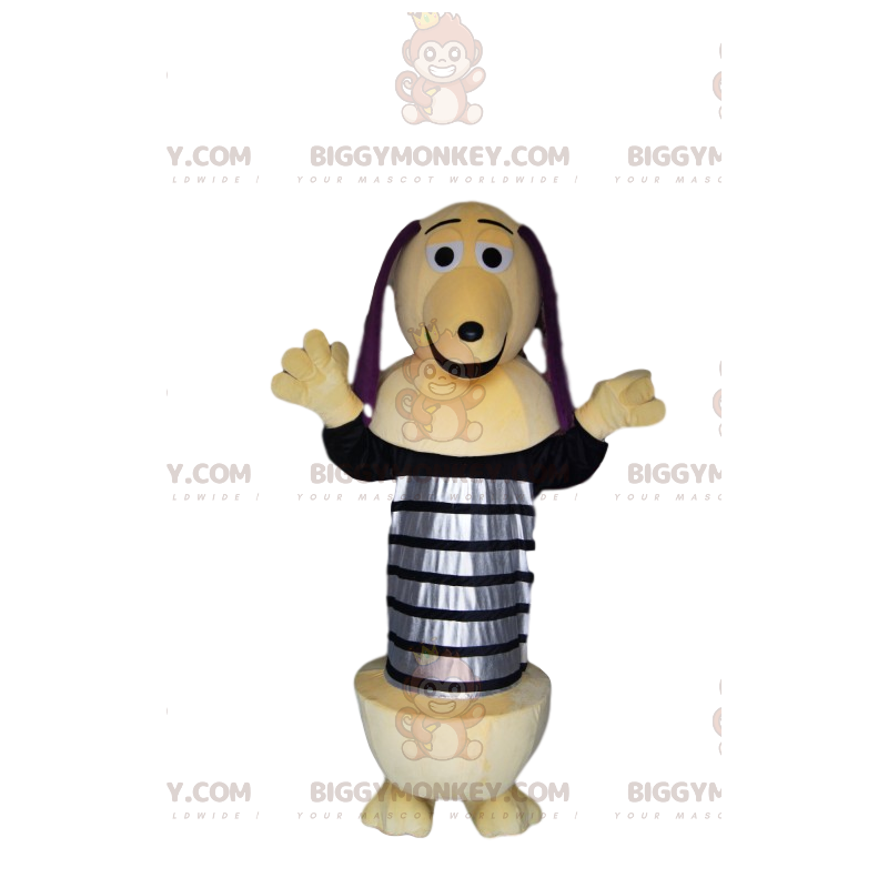 Costume de mascotte BIGGYMONKEY™ de teckel avec un ressort.