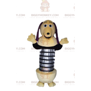Dackel BIGGYMONKEY™ Maskottchenkostüm mit Feder. Dackel Kostüm