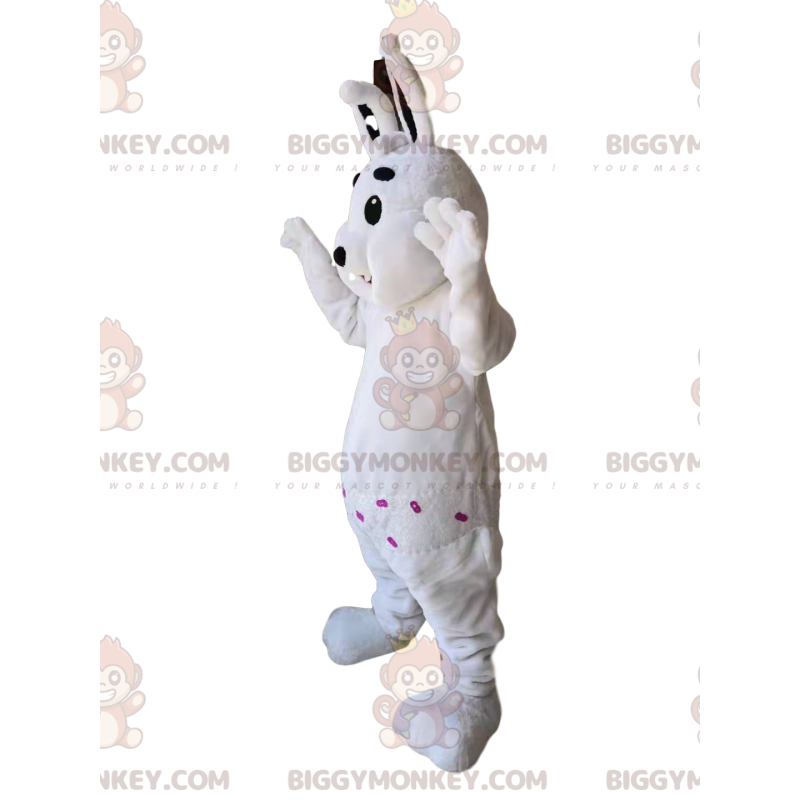 Disfraz de mascota de conejo blanco BIGGYMONKEY™. Disfraz de