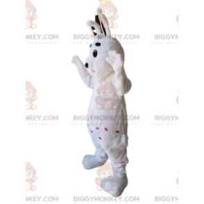 Costume de mascotte BIGGYMONKEY™ de lapin blanc. Costume de